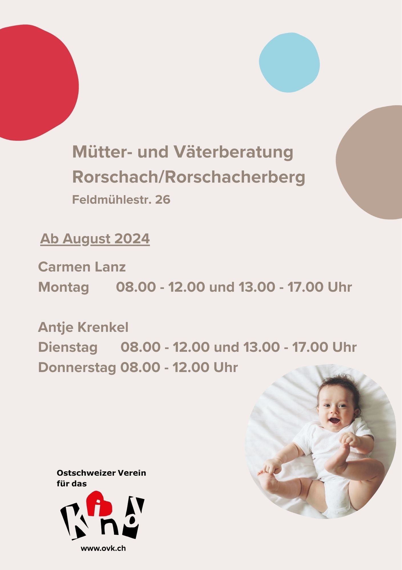 Beratung Frühe Kindheit / Mütter- und Väterberatung Rorschach / Rorschacherberg