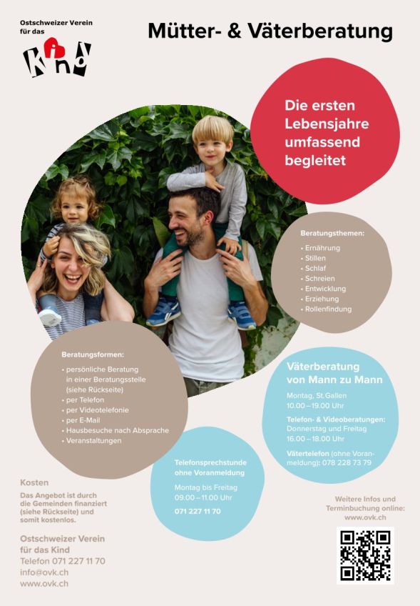 Mütter- und Väterberatung: Beratungsstellen und Beratungszeiten ab August 2024